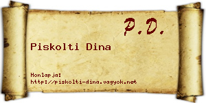Piskolti Dina névjegykártya